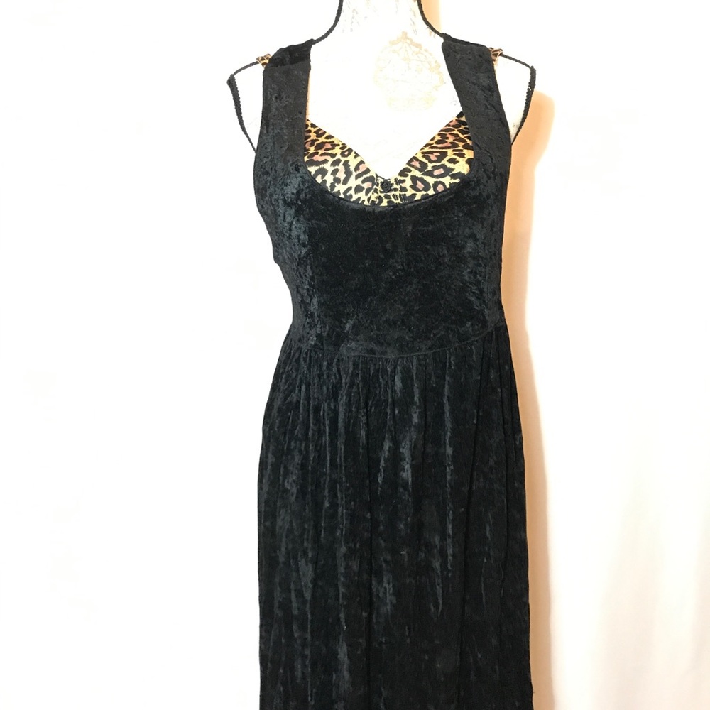 Black Velvet Maxi Dress